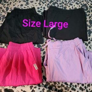 Lot of 4 Scrub Pants Size Large